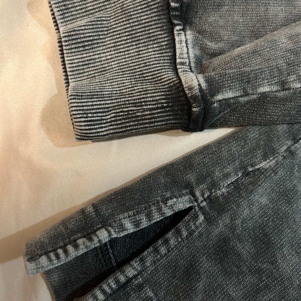 Black Lightweight Shirt Jacket with Distressed Finish - Picture 5 of 6